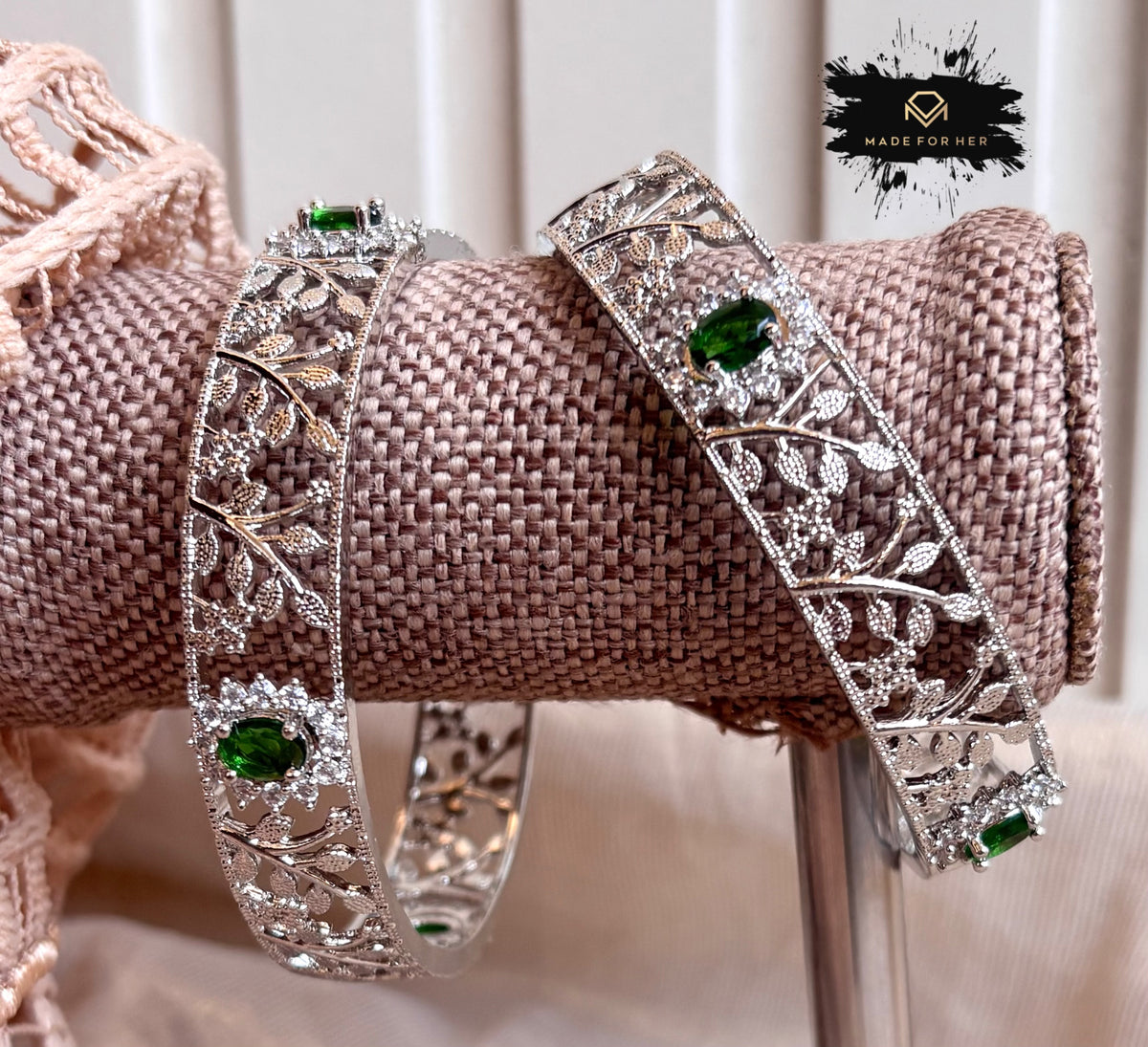 Serene Spark Zircon Bangles - Size 2.6 - KFS1005
