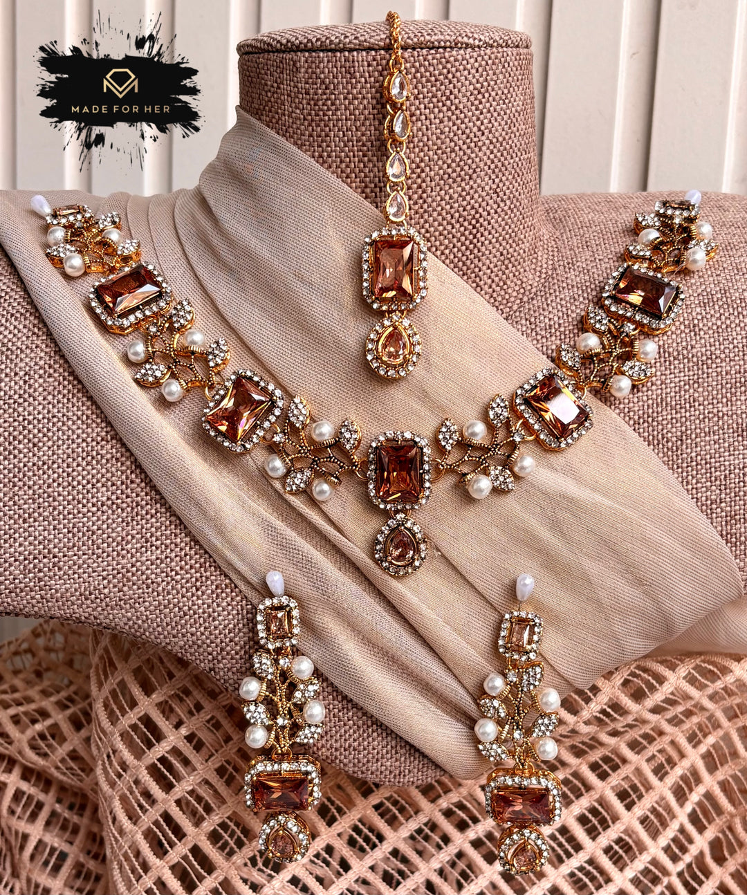 Celeste Shine Necklace Set - KSH1100