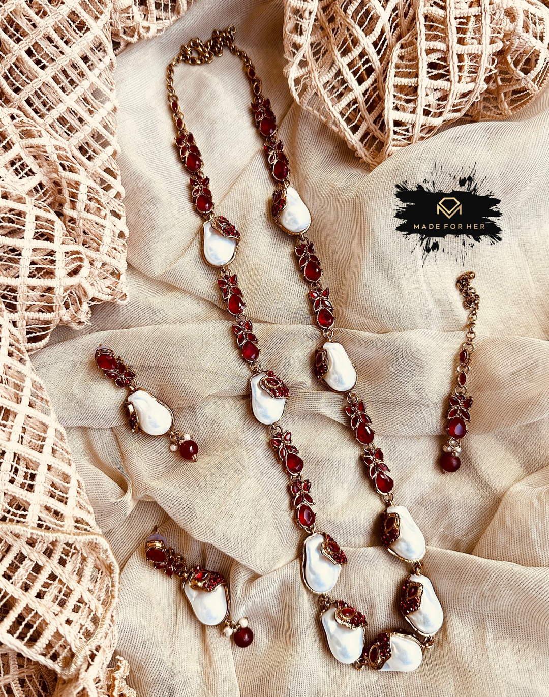 Divine Pearl Malaa Set - KSH1055