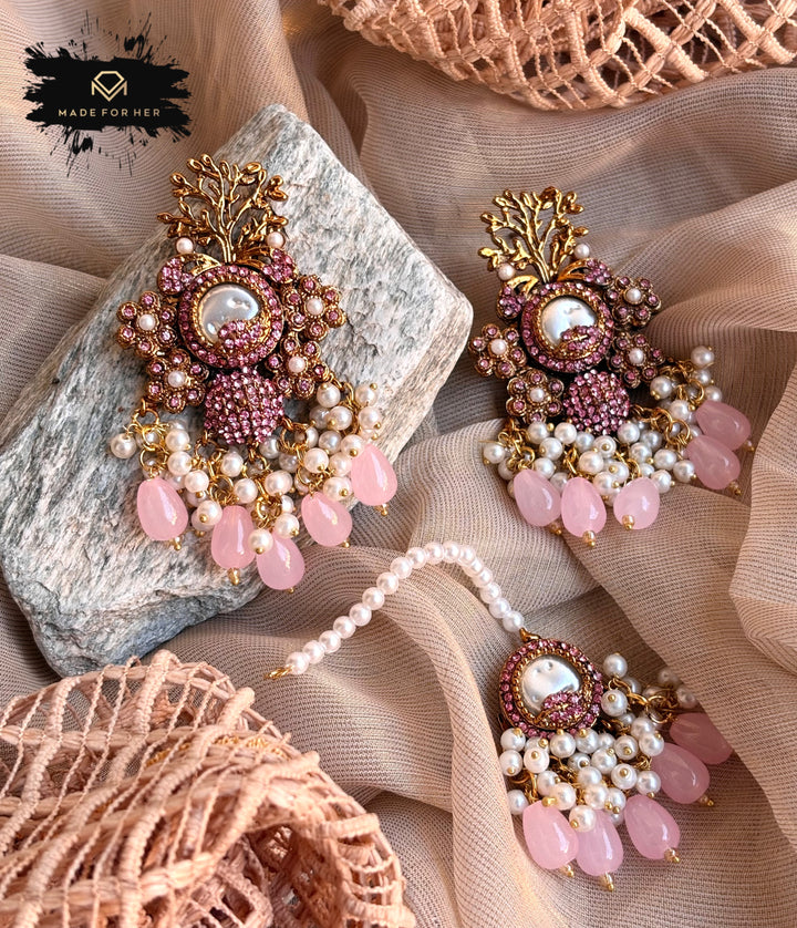 Seraya Festive Earrings & Tikka Set - KAT1035