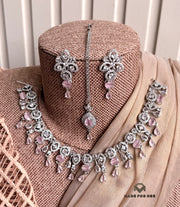 Zaria Zircon Necklace Set - KFS1123