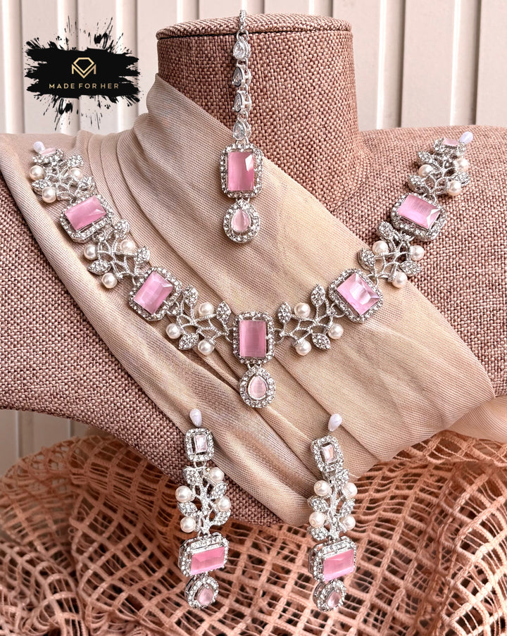 Celeste Shine Necklace Set - KSH1100