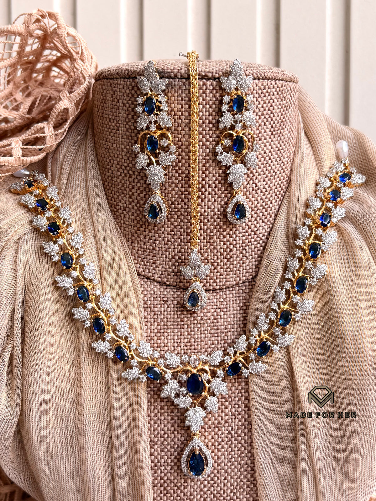 Zarevia Zircon Necklace Set - KFS1141