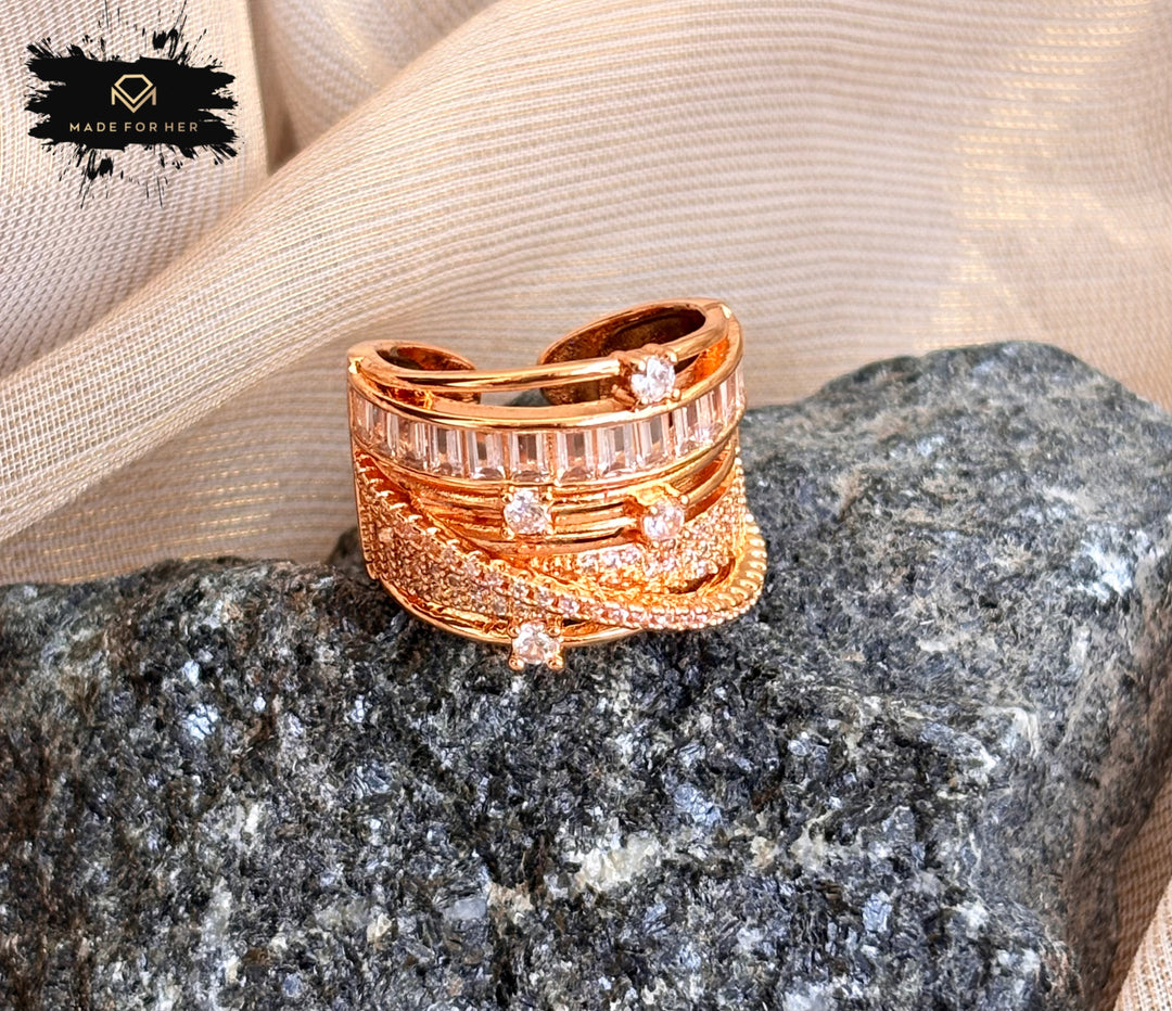 Blooming Zircon Ring - Adjustable  - KSTP1013