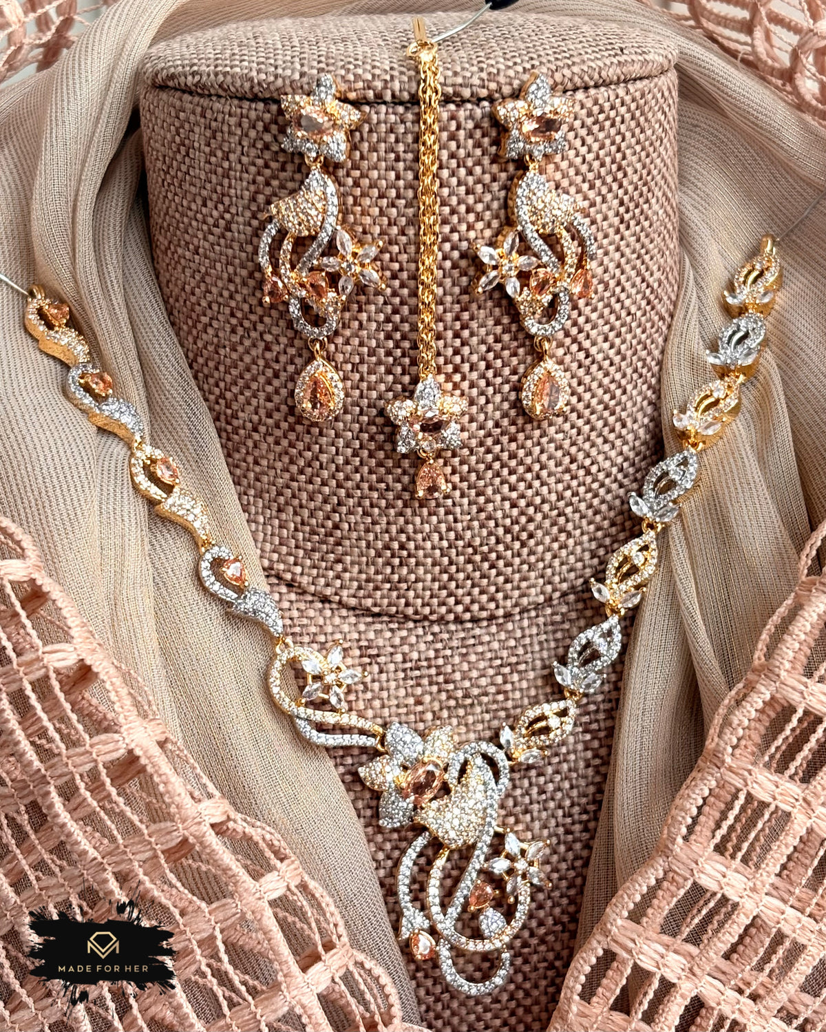 Elite AD Zircon Necklace Set - KFS1031