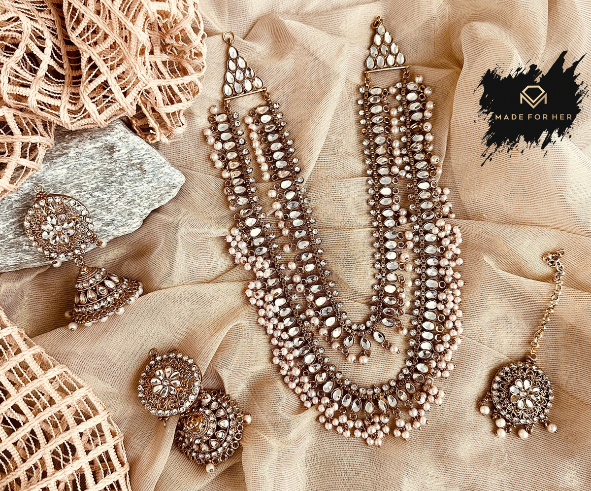 Aarzu â€“ Twin Strand Kundan Mala Set - KAHD1045