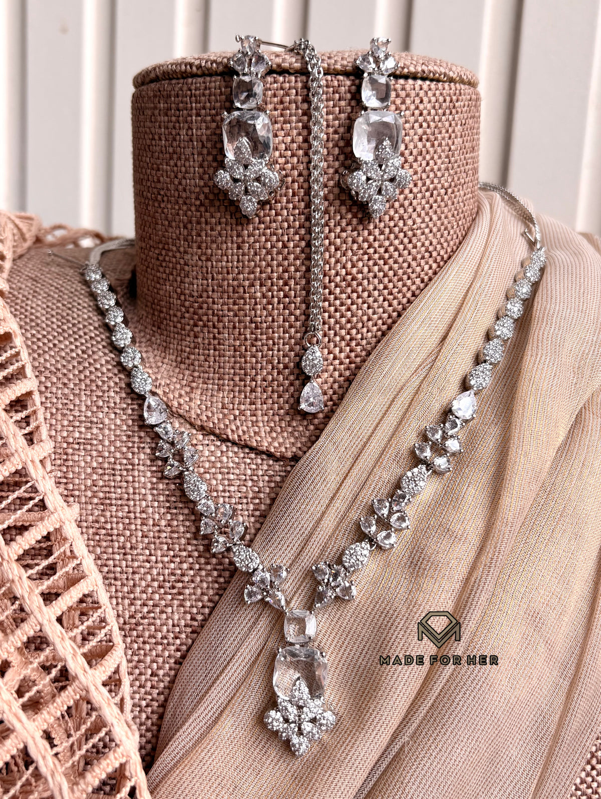 Aab-e-Noor Zircon Necklace Set - KFS1122
