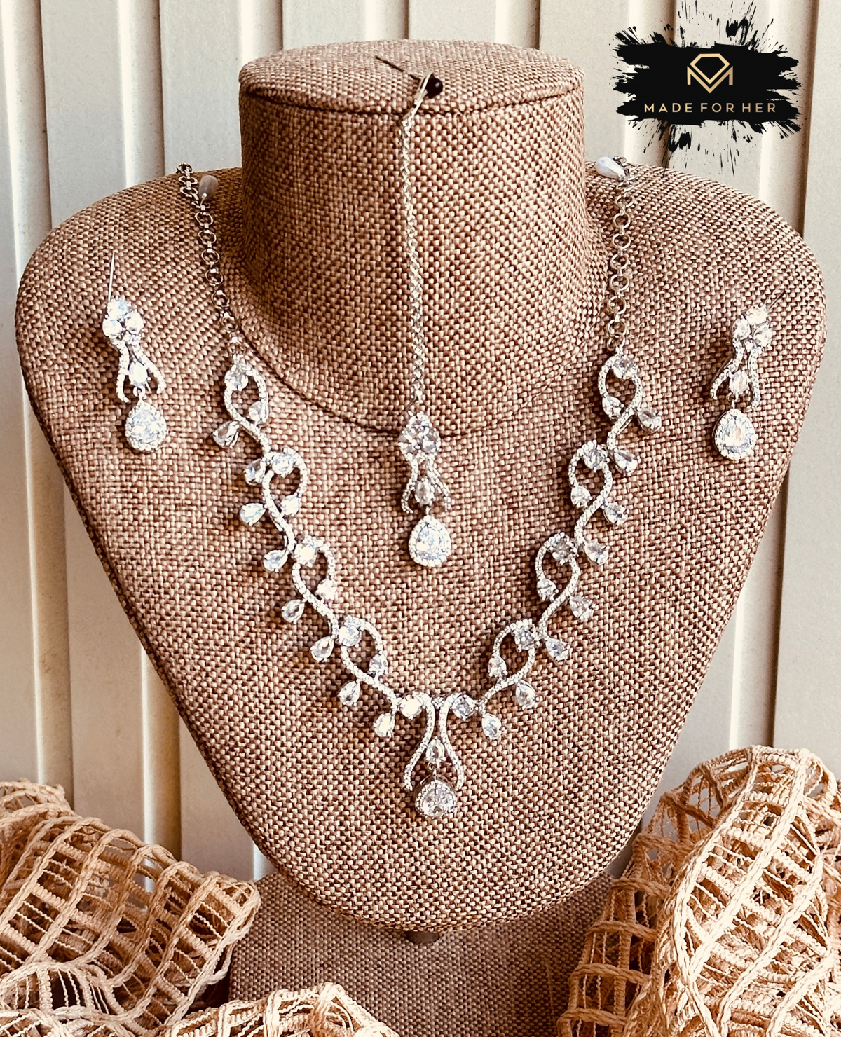 Sheesh Zircon Necklace Set - KFS1019