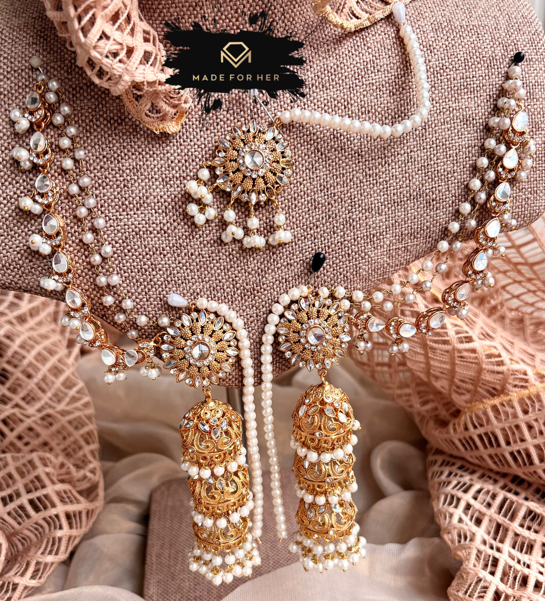 Mehrunisa 3 Step Sahara Jhumka - LNS1122