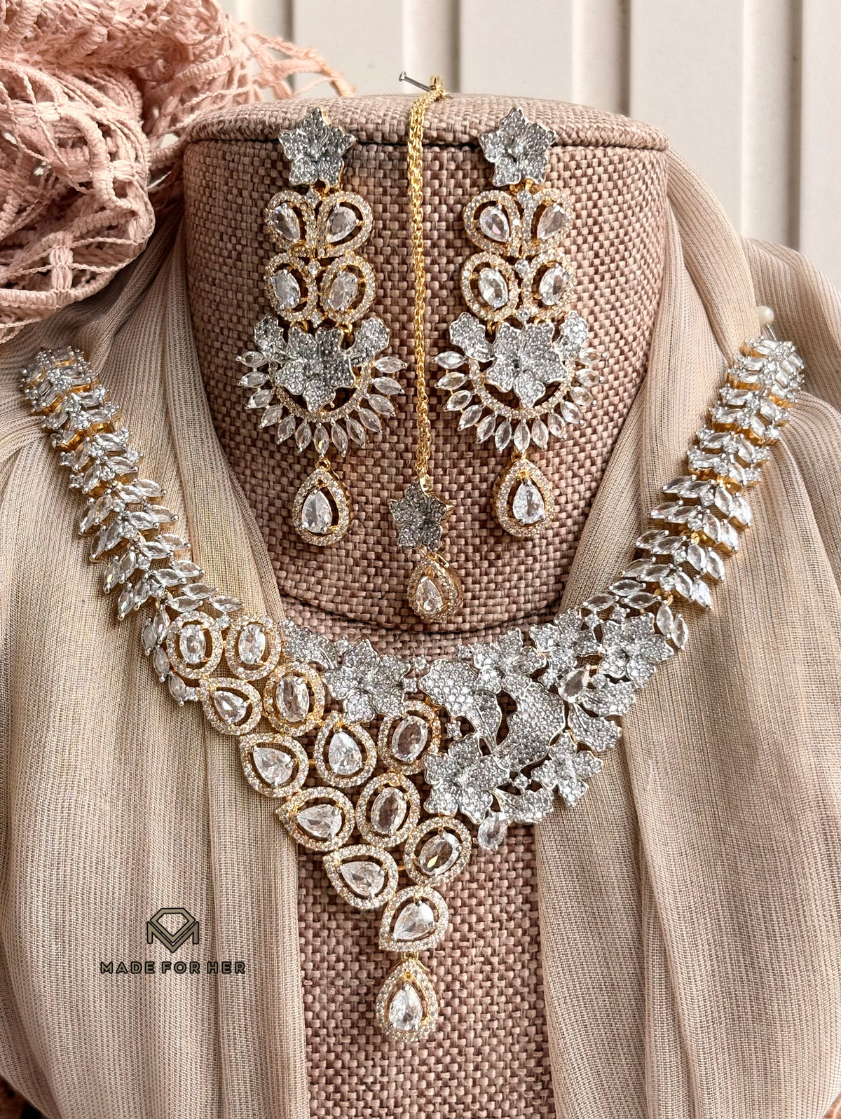Velmira Zircon Necklace Set - KFS1143