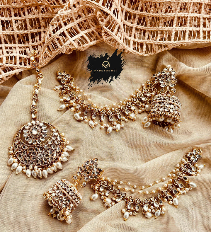 Noor Mahal Jhumki Tikka - KMW1028