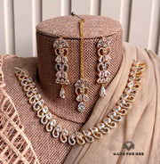 Zohra Zircon Necklace Set - KFS1119