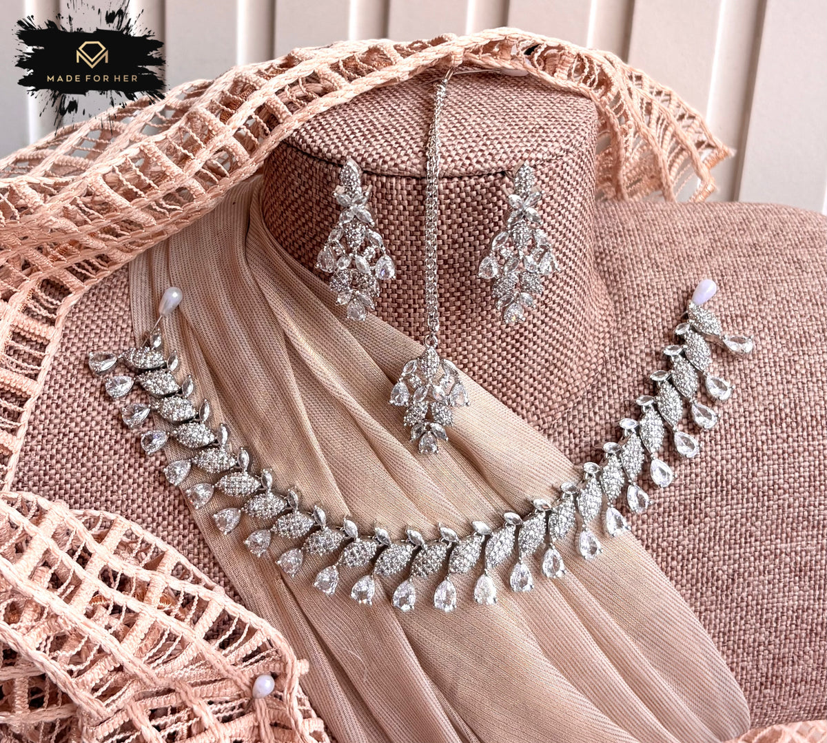 Nova Zircon Necklace Set - KB1012