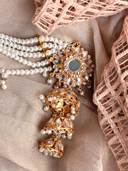 Kundan Style 3-Step Jhumki Earrings - KIA1249