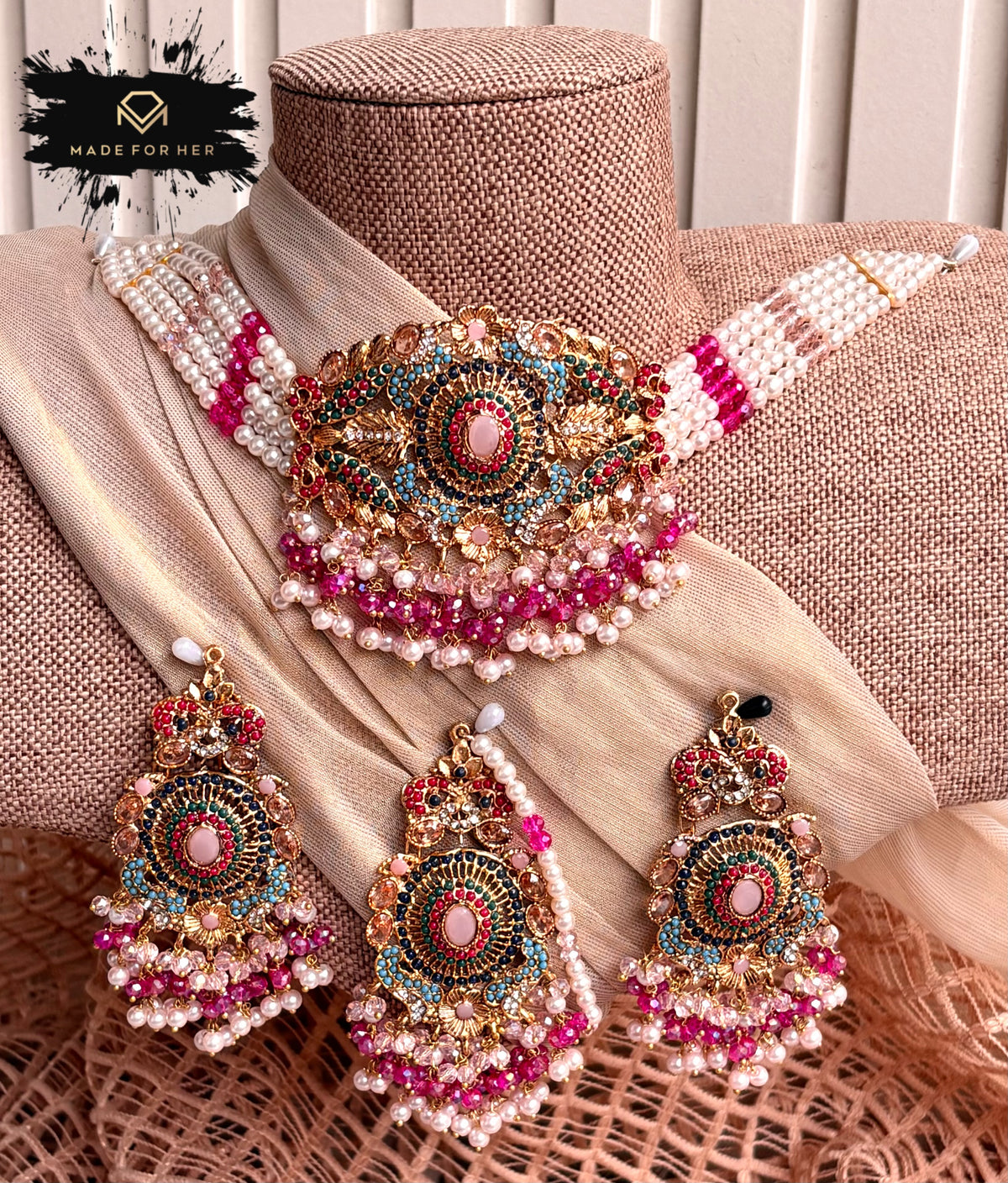 Rimjhim Nauratan Choker Set - KQK1001