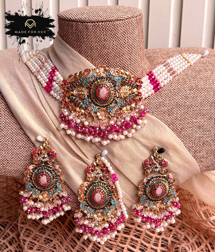 Rimjhim Nauratan Choker Set - KQK1001