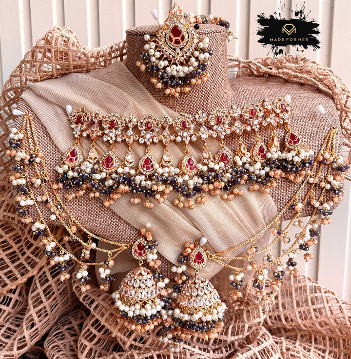 Sunehri Veil Choker Set - LNS1120