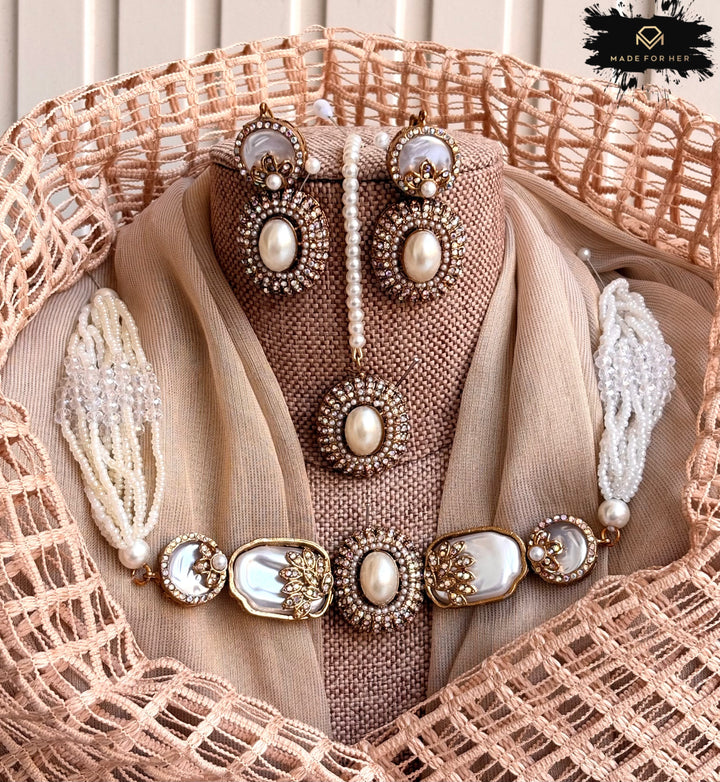 Elite Pearly Choker Set - KAHD1089