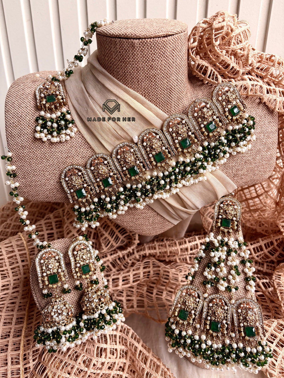 Embellished Bridal Choker Set - LA1079