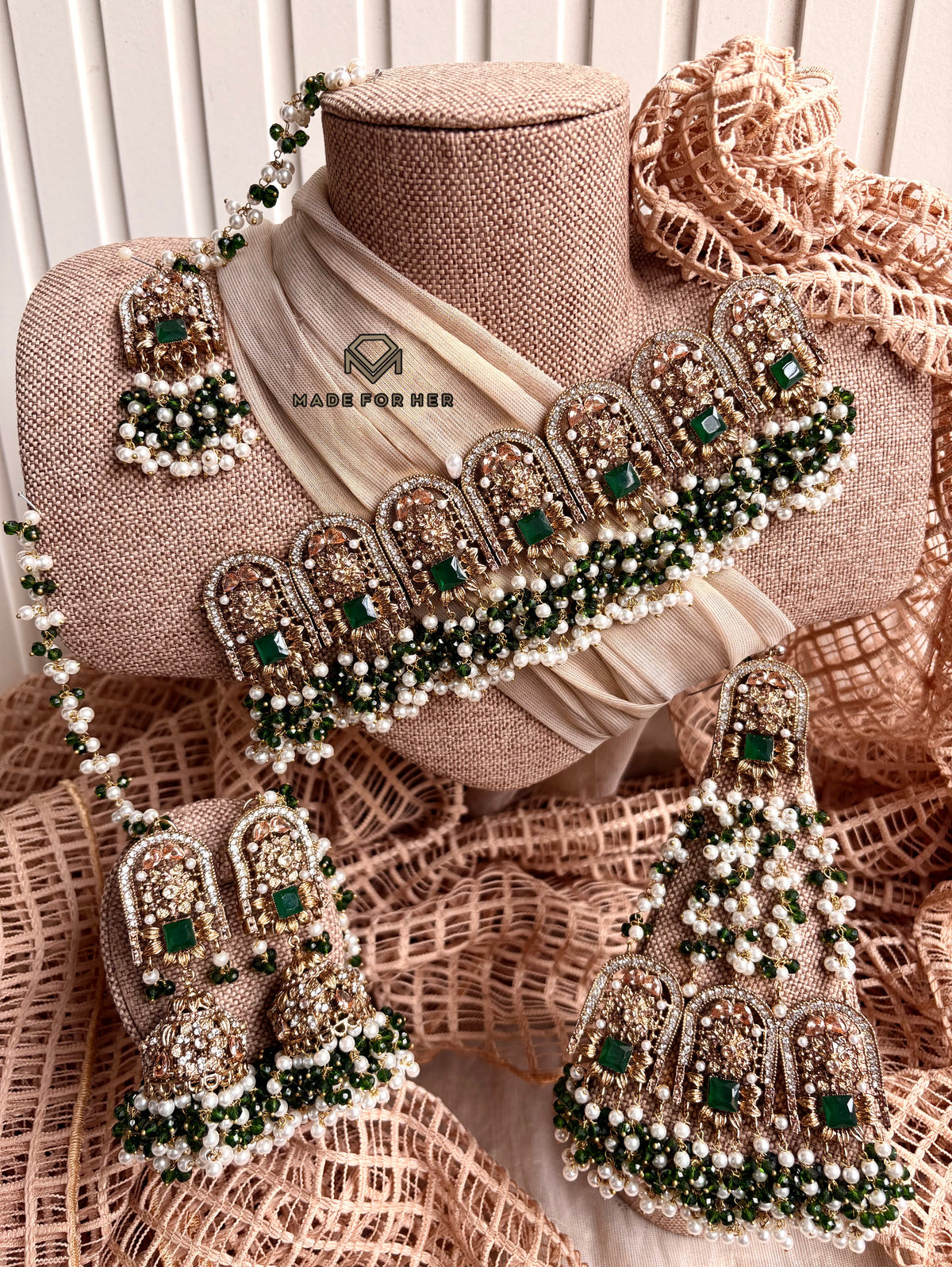 Embellished Bridal Choker Set - LA1079