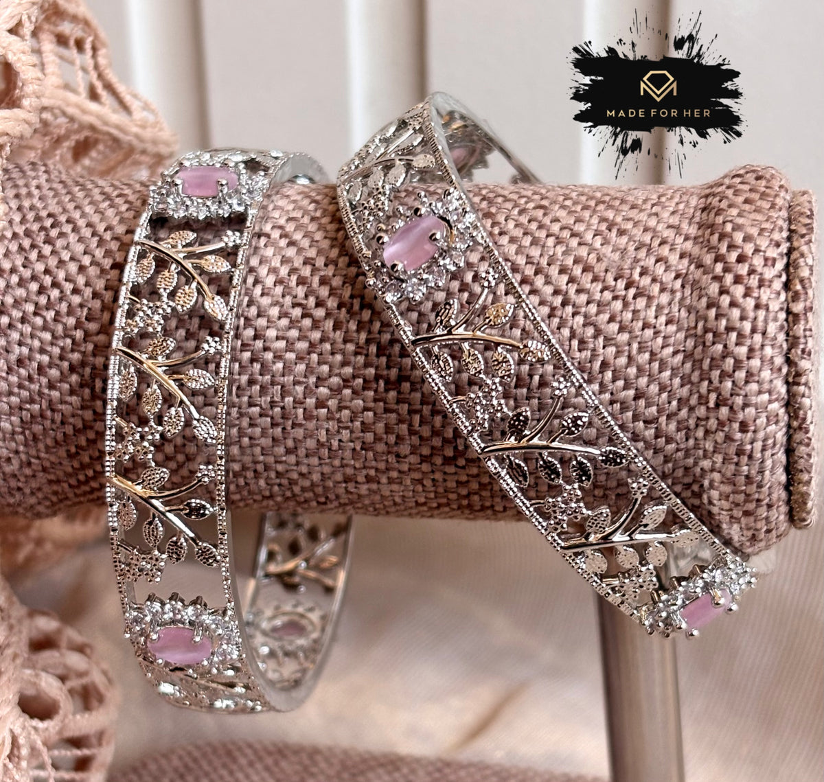 Serene Spark Zircon Bangles - Size 2.6 - KFS1005