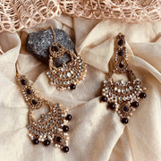 Aura â€“ Earrings & Tikka Set
