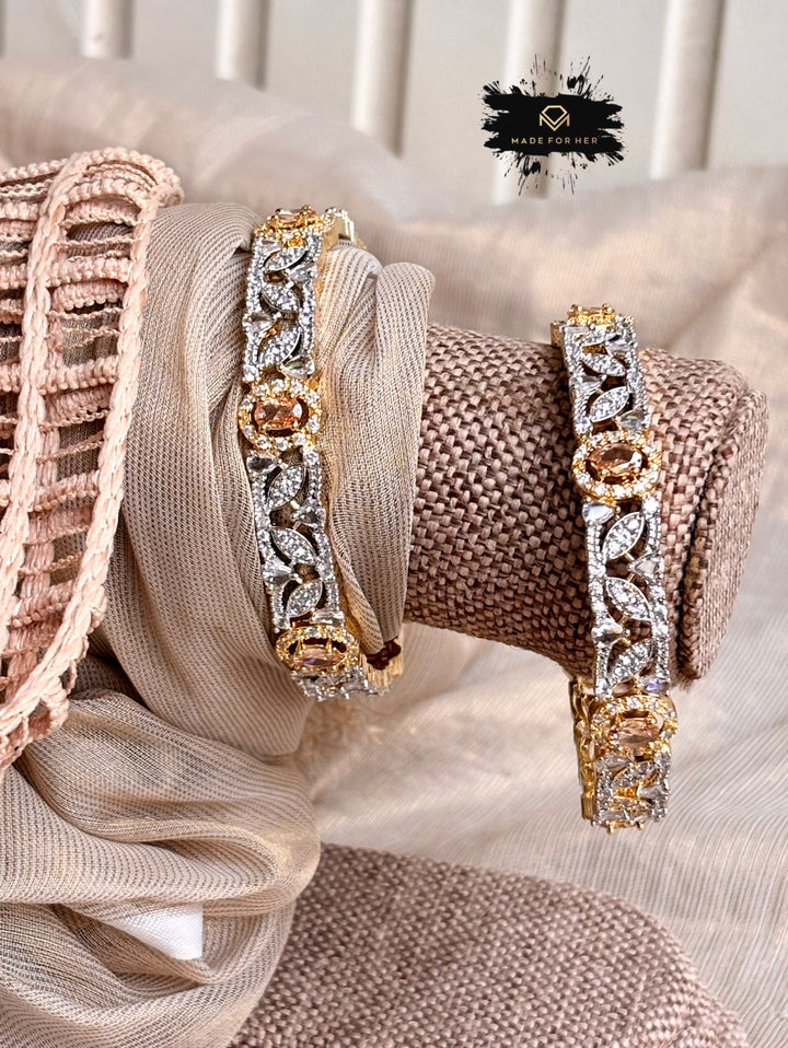 Moonbeam Sparkle Zircon Bangle - Size 2.6 - KKB1016