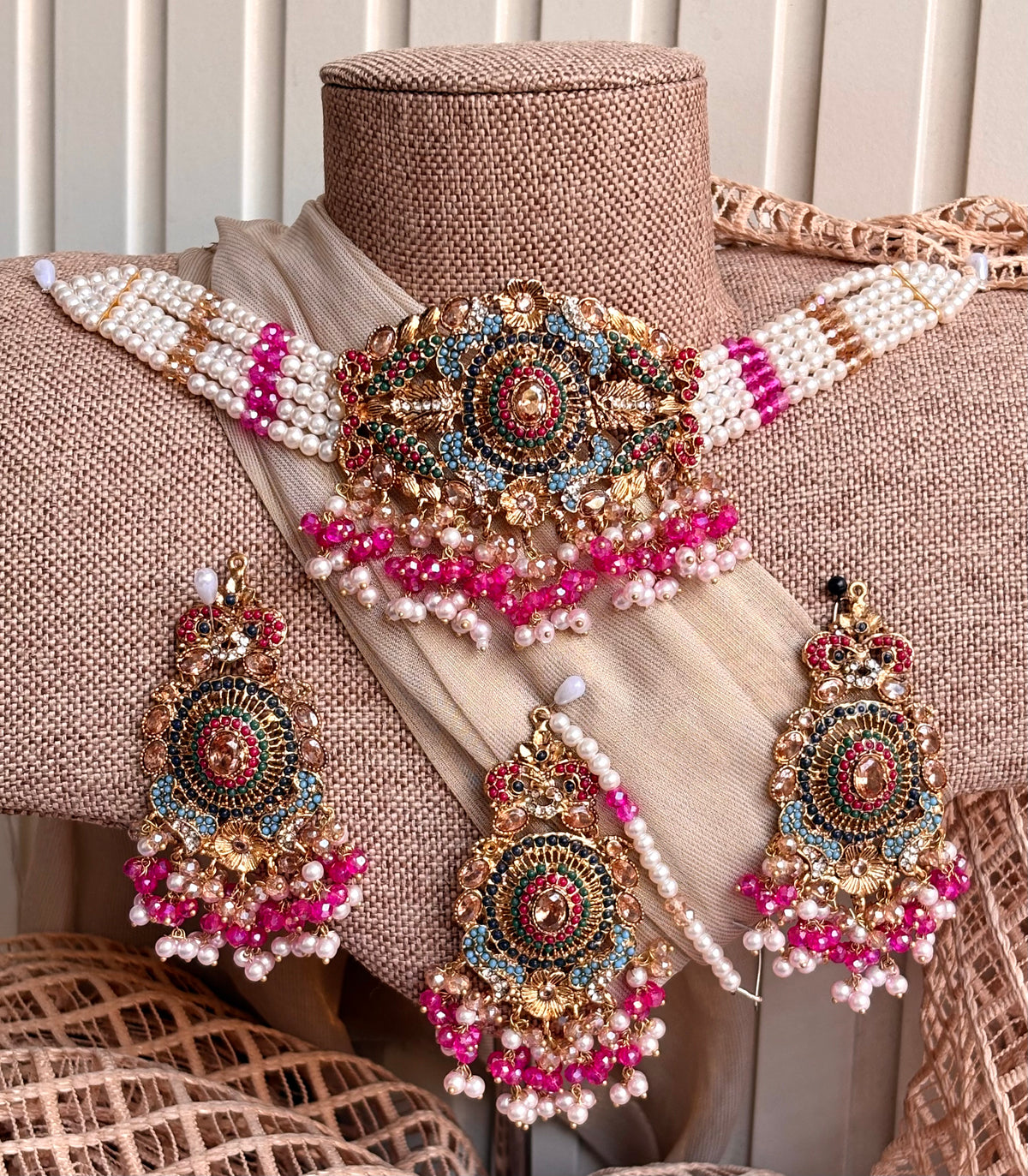 Rimjhim Nauratan Choker Set - KQK1001
