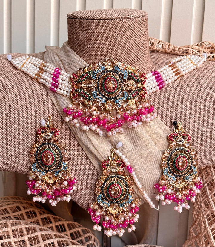 Rimjhim Nauratan Choker Set - KQK1001