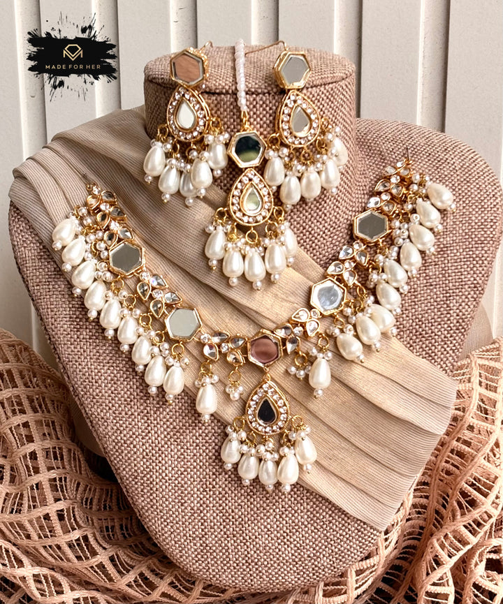 Ruhani | Kundan Style Necklace Set - WM1190