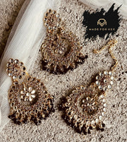 Noor-e-Nazakat - Earrings & Tikka - KWA1003