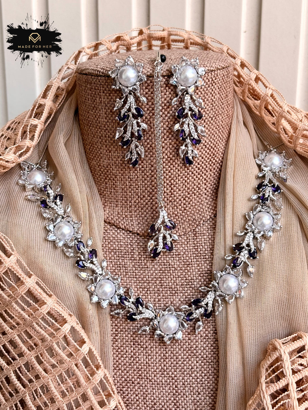 Zarelle Zircon Necklace Set - KSTP1047
