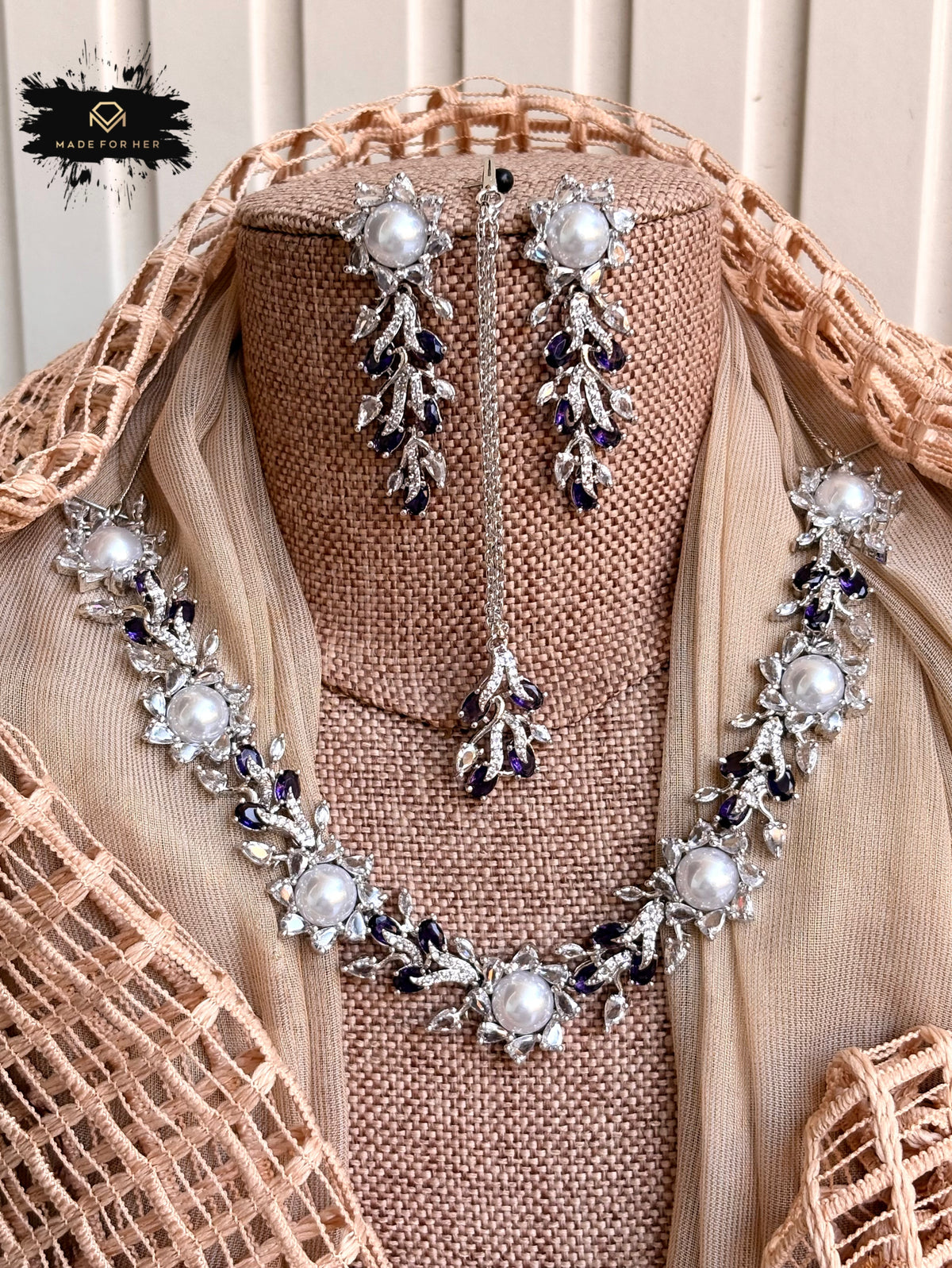 Zarelle Zircon Necklace Set - KSTP1047