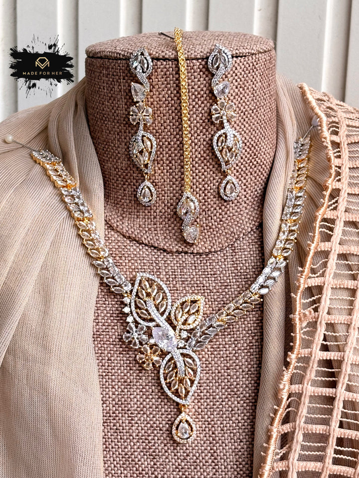 Serenia Zircon Necklace Set - KFS1056