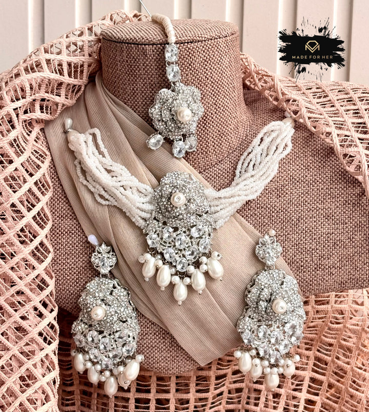 Pearl Gleam Choker Set - KSH1125