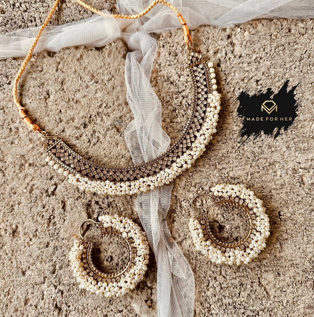 Nargis Pearl Gajra Set - WM1040