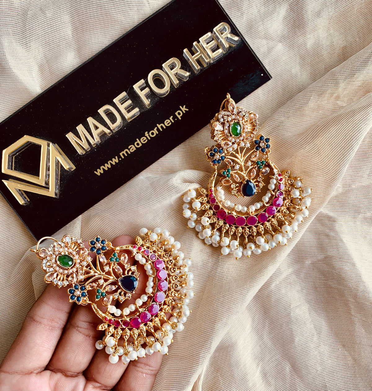 Rang-e-Nauratan â€“ Traditional Multicolor Earrings - LNS010